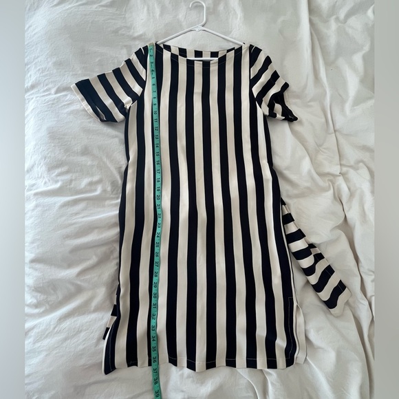 BCBG Max Azria Black White Pinstriped Dress - Picture 7 of 10